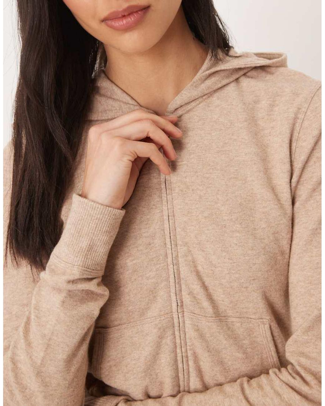 Abercrombie & Fitch Natural Zip Through Lounge Hoodie