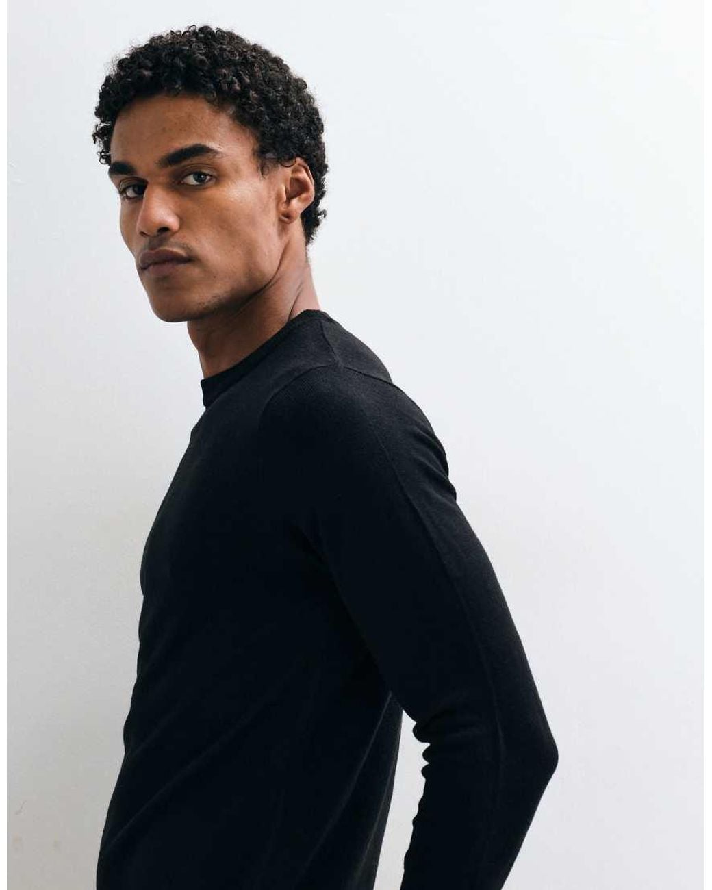 Collusion Blue Slim Knit Sweater for men