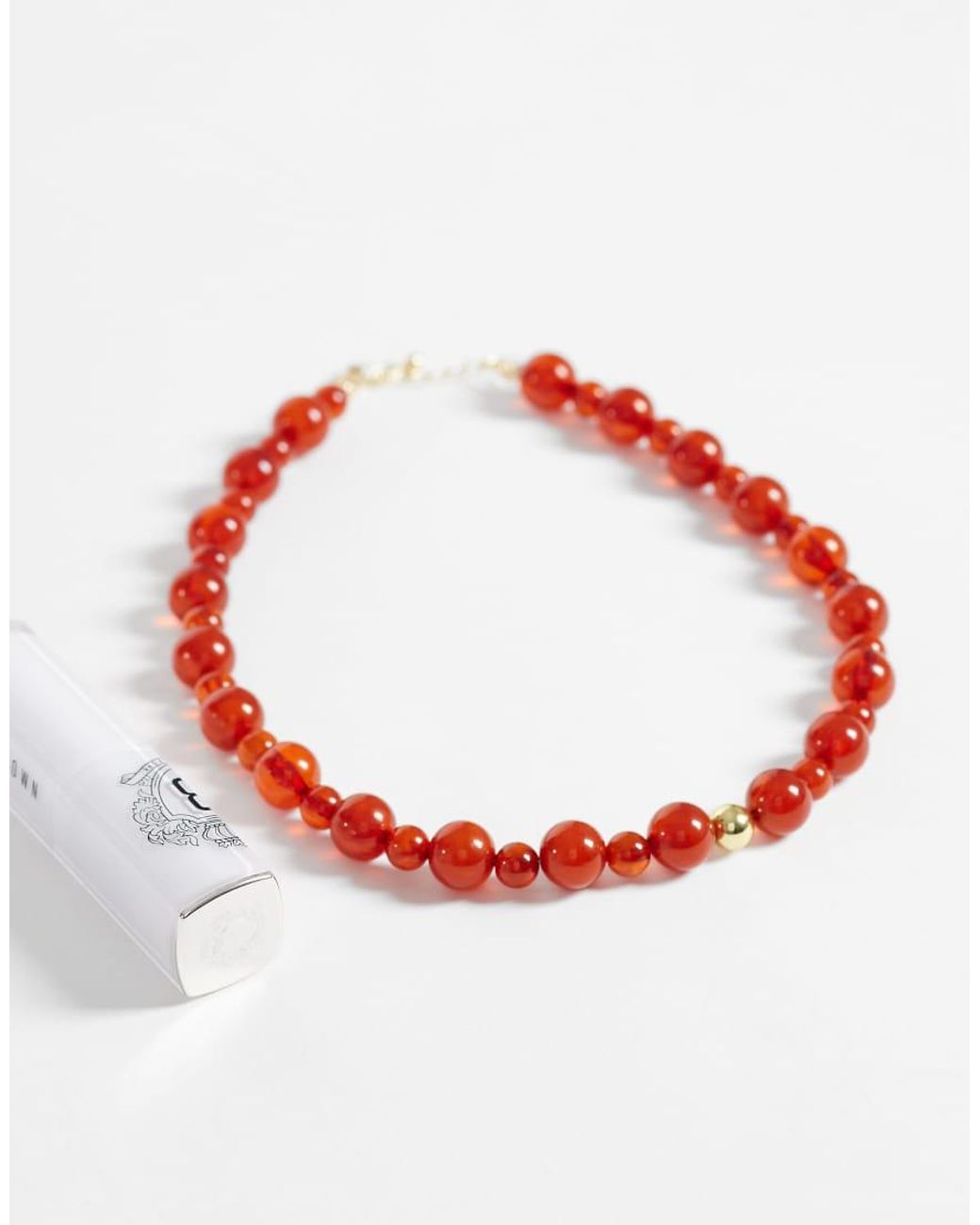 Pieces Pink Beaded Necklace