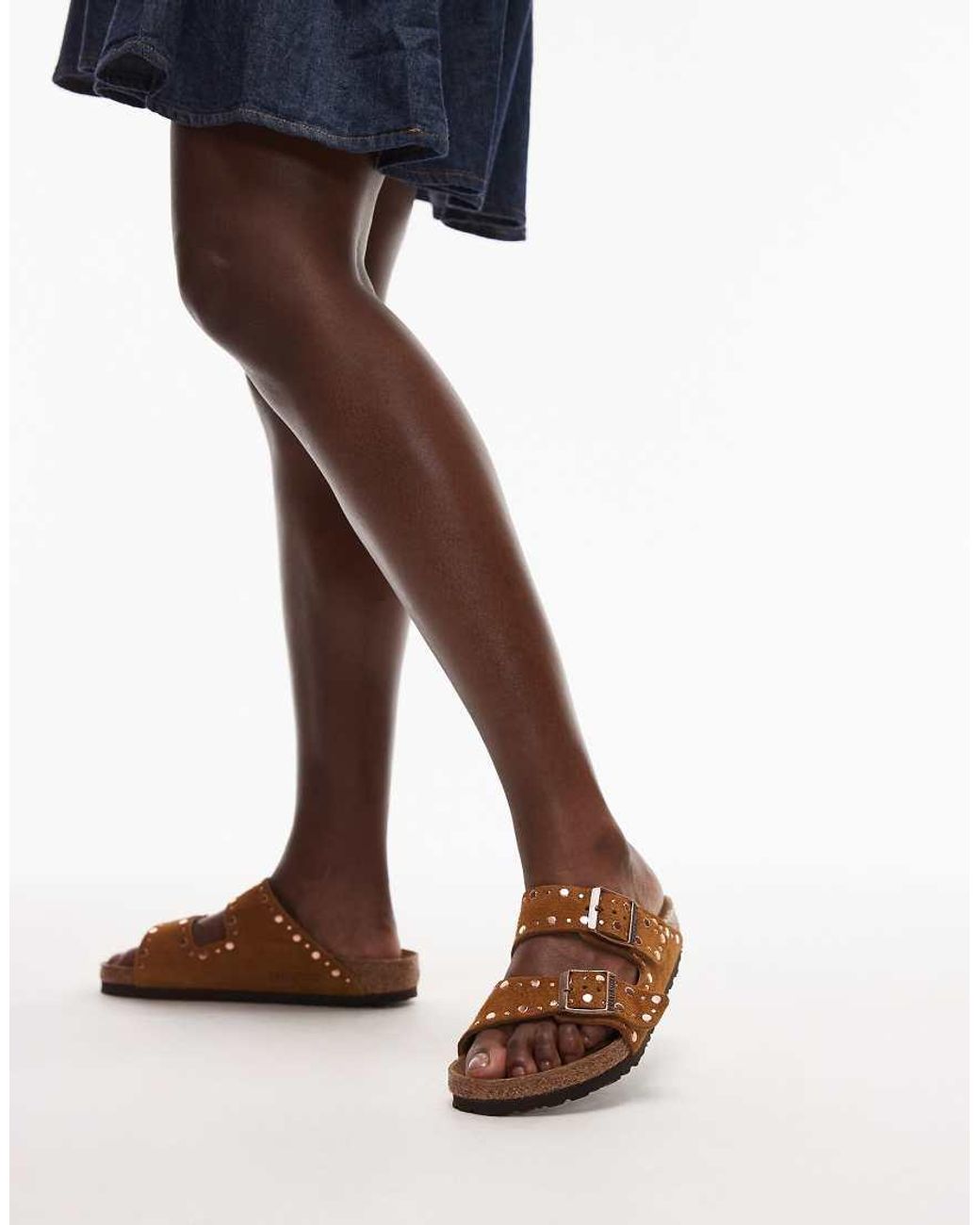 Birkenstock Brown Arizona Rivet Suede Sandals