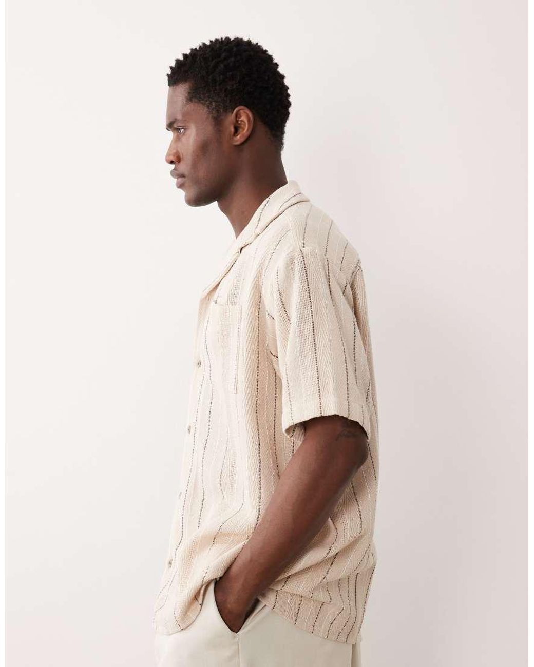 Jack & Jones Natural Striped Shirt for men