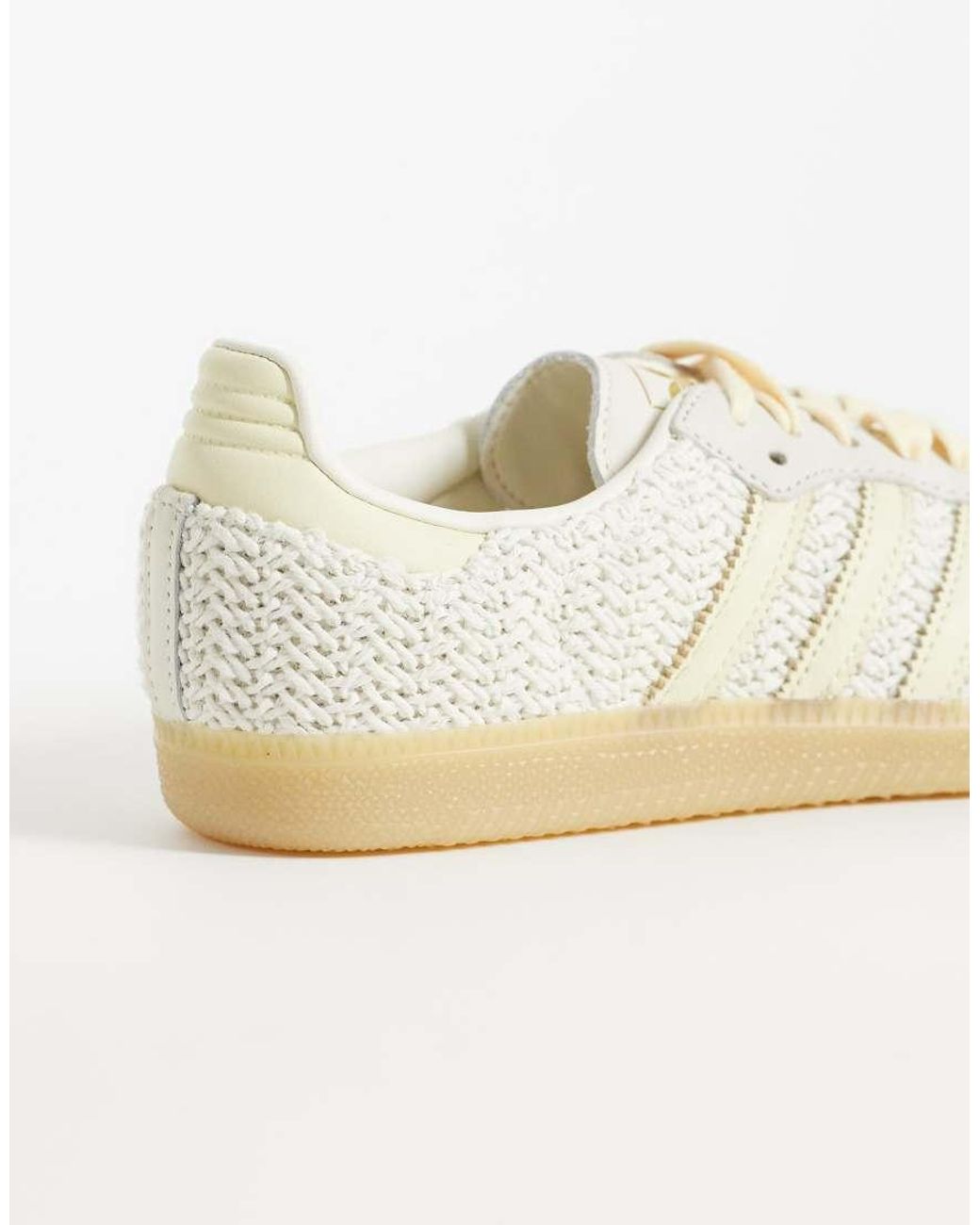 Adidas Originals White Samba Og Crochet Sneakers for men