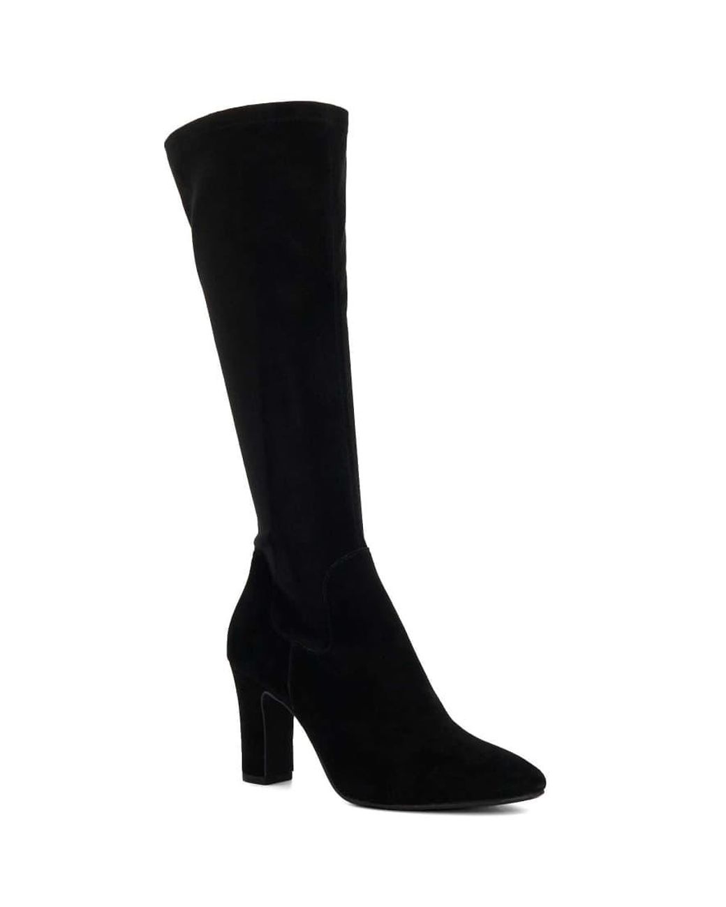 Dune Black Simple Suede Boots Shoe