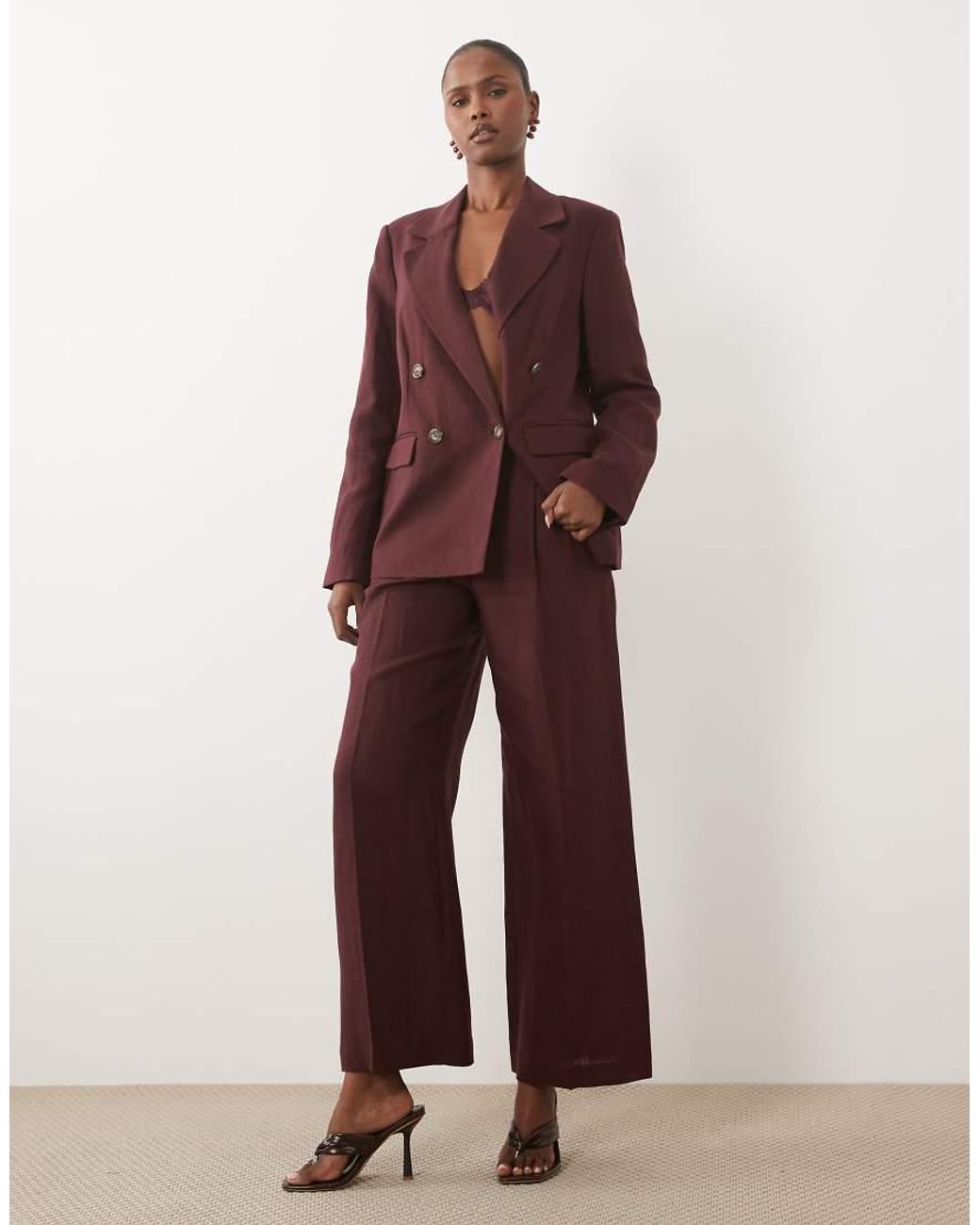 Nobody's Child Tailored Wide Leg Pants