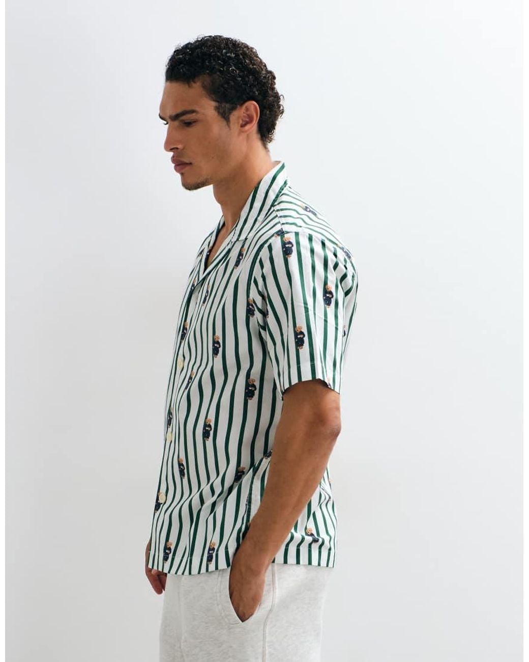 Polo Ralph Lauren White Sleep Top With All Over Logo for men