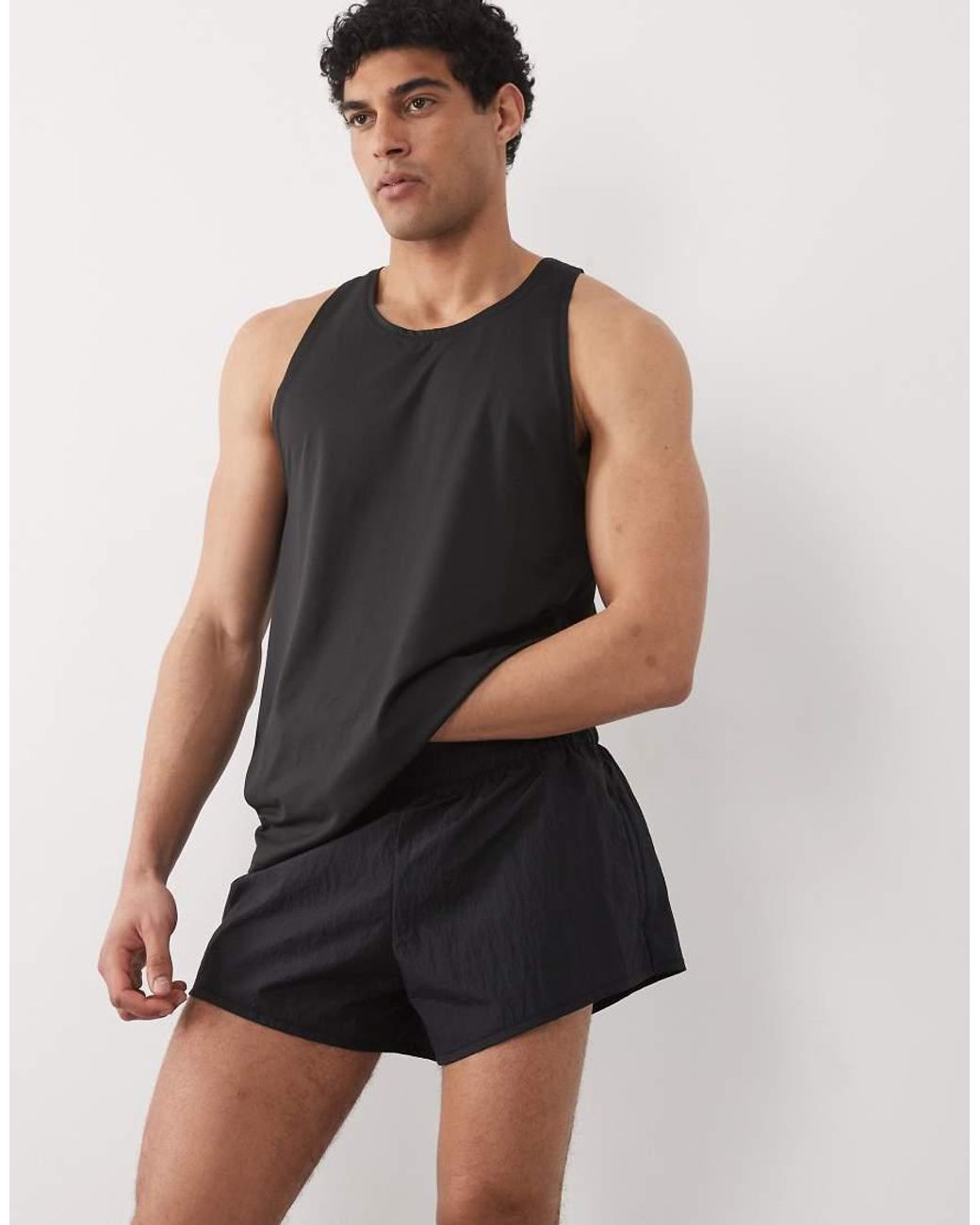 4505 Natural Technical Nylon 3"" Training Short With Zip Pockets for men