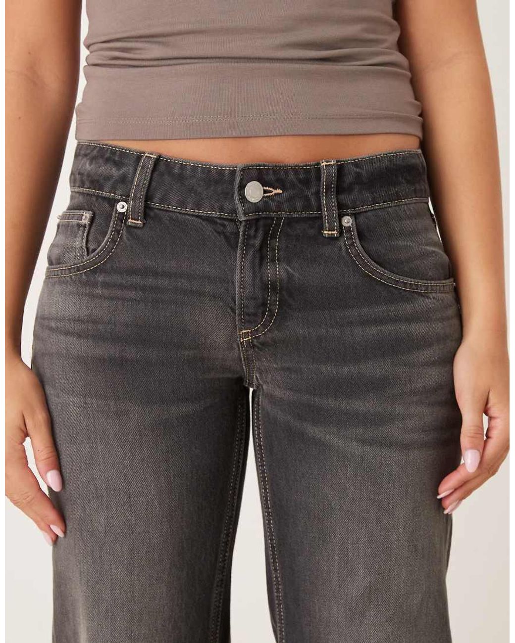 Cotton On Black Low Relaxed Flare Jean