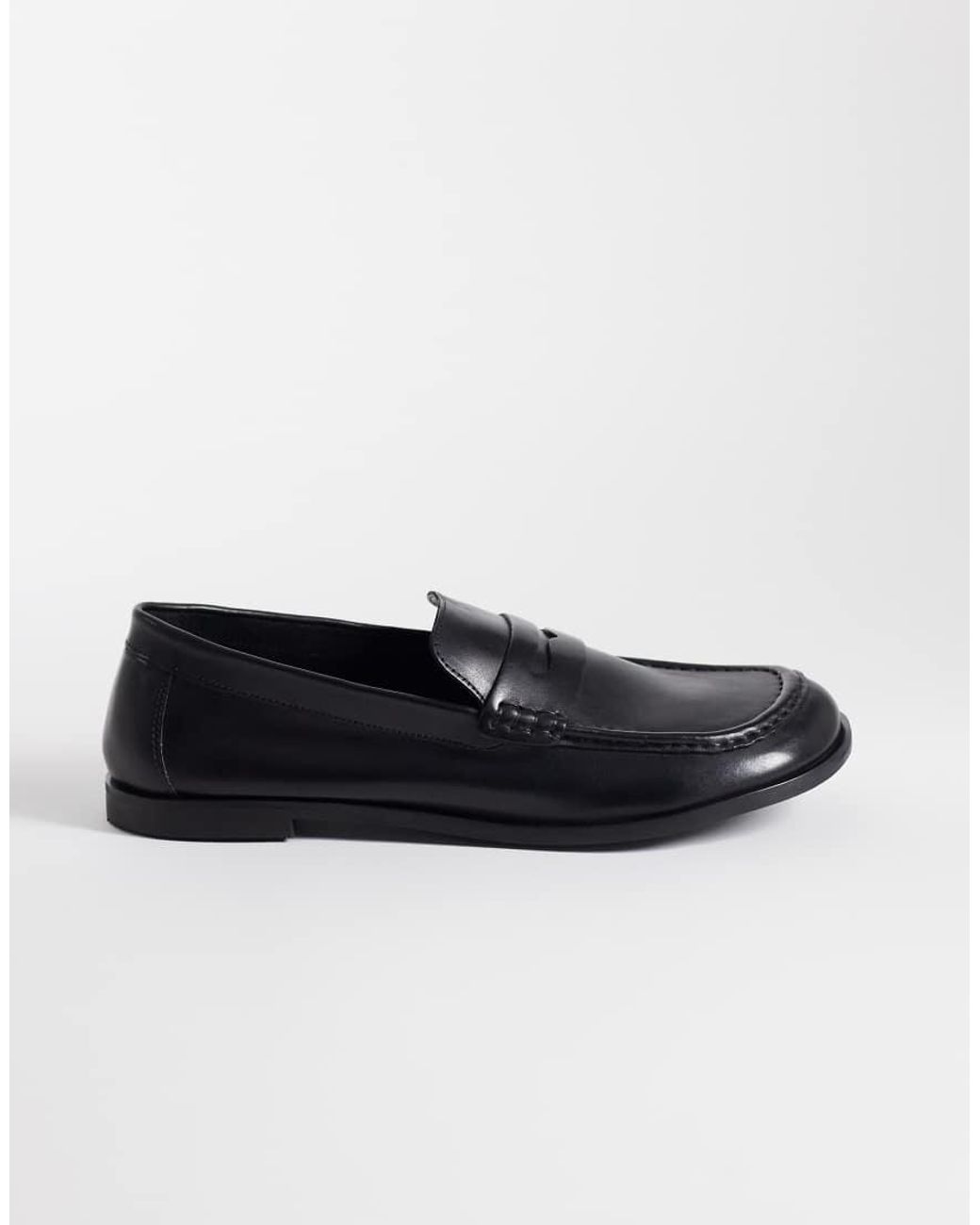 Walk London Black Roma Saddle Loafers for men
