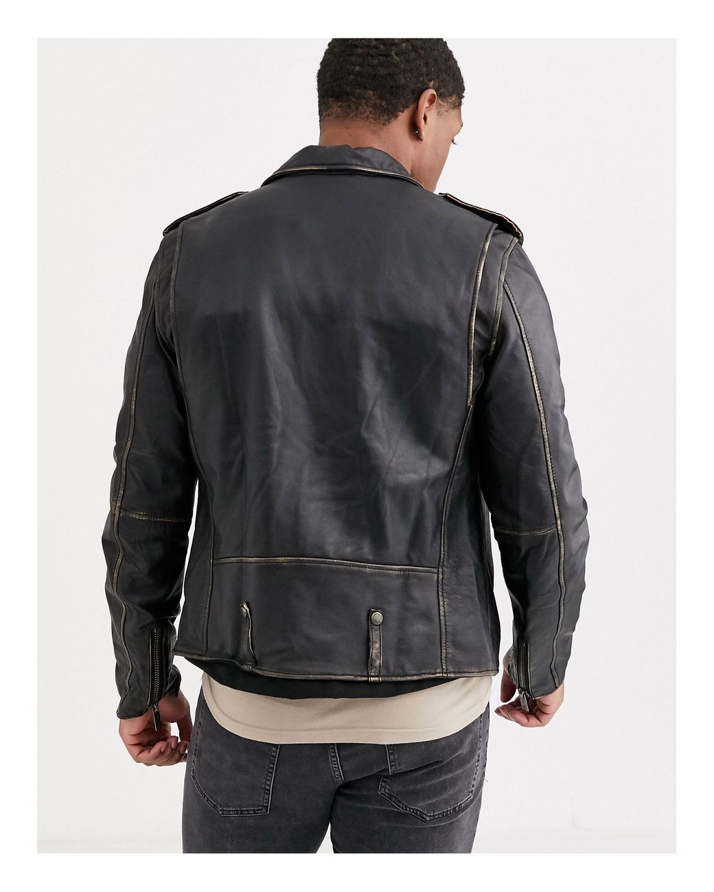 Bolongaro trevor antique finish biker deals jacket