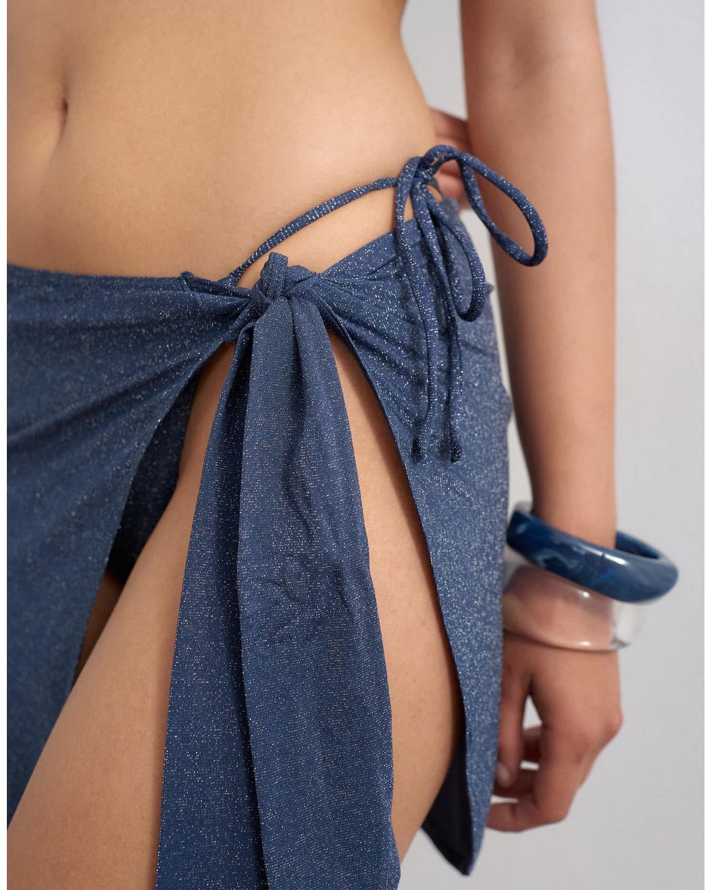 TOPSHOP White Glitter Sarong