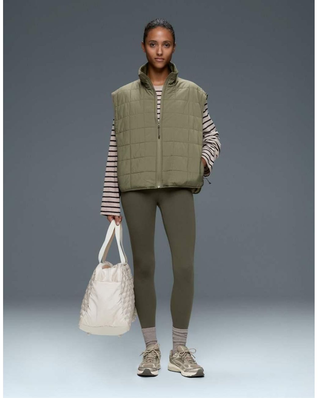 Oysho Green Comfortlux High-waisted Ankle-length leggings