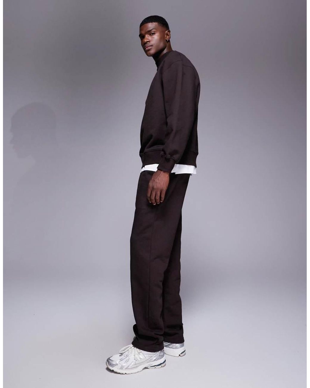 ASOS Blue Premium Heavyweight Straight Leg Joggers for men
