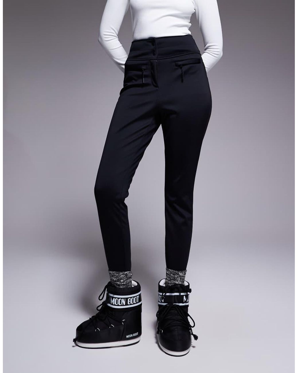 ASOS 4505 Ski & Snow Black Asos 4505 Ski Soft Shell Water Repellent Skinny Ski Pants