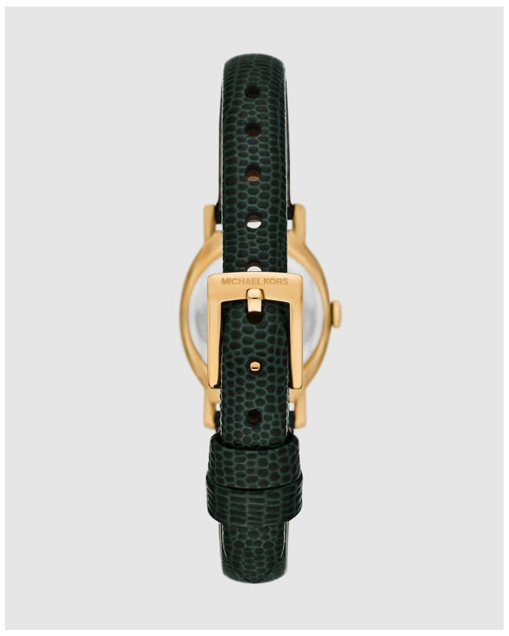 Michael Kors Green Maude Three-Hand Leather Watch