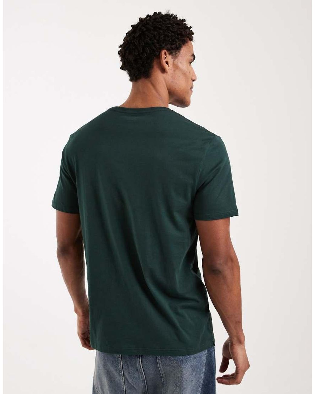 ASOS Blue Premium Supima Cotton Regular Fit T-shirt for men