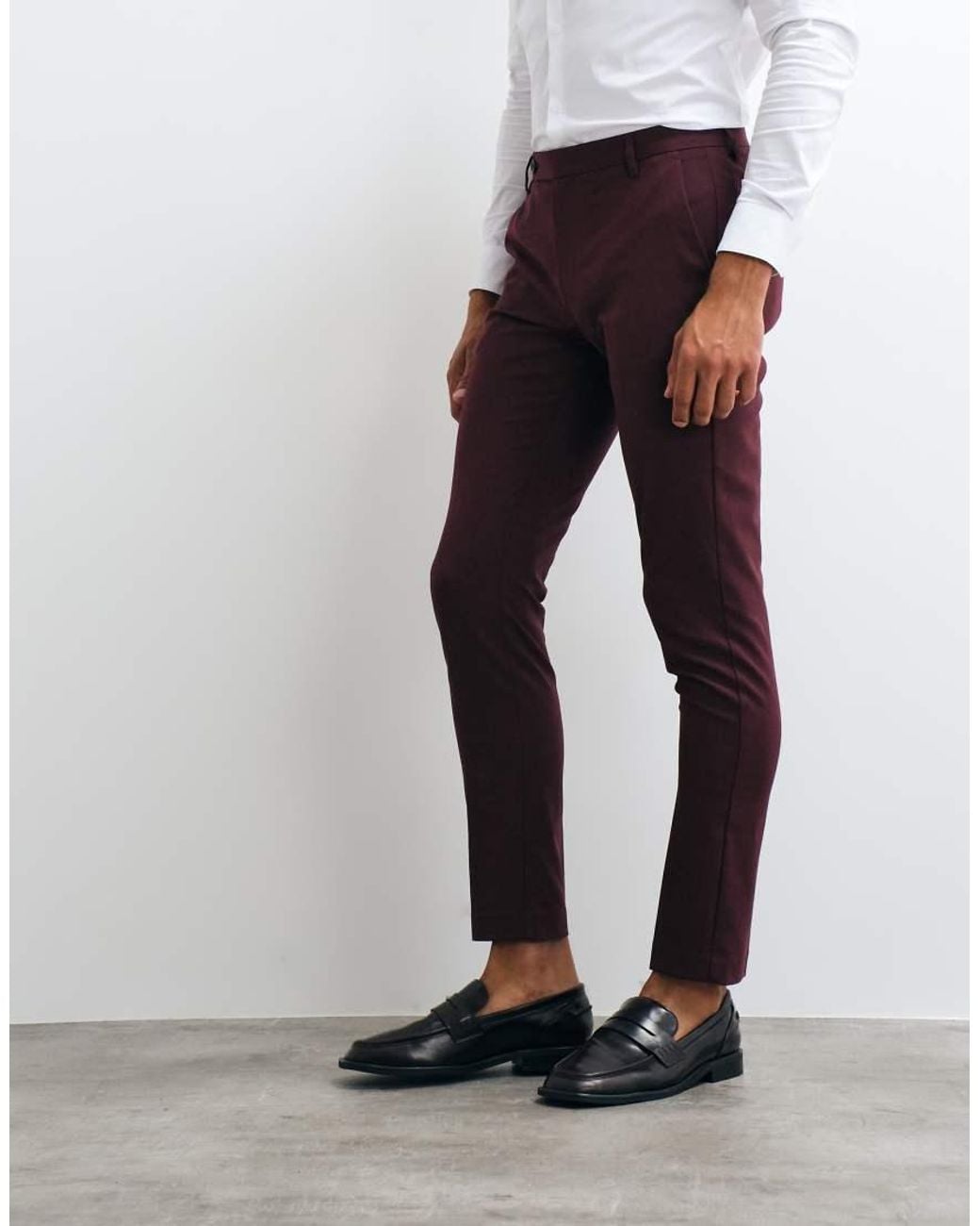 ASOS Red Skinny Suit Trousers for men