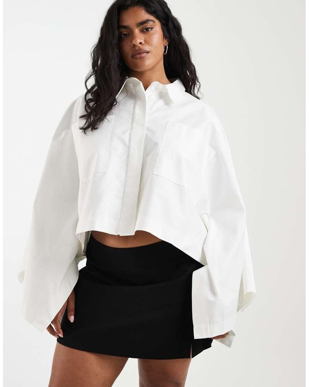 ASOS White Curve Mini Pelmet Skort With Split