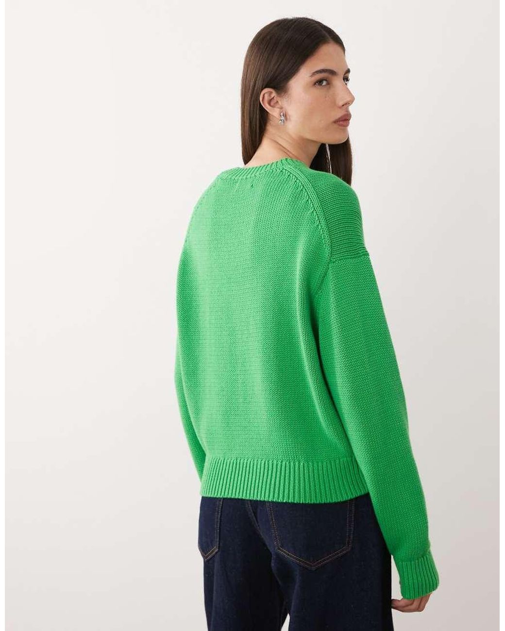 Polo Ralph Lauren Green Large Icon Logo Cotton Knit Jumper