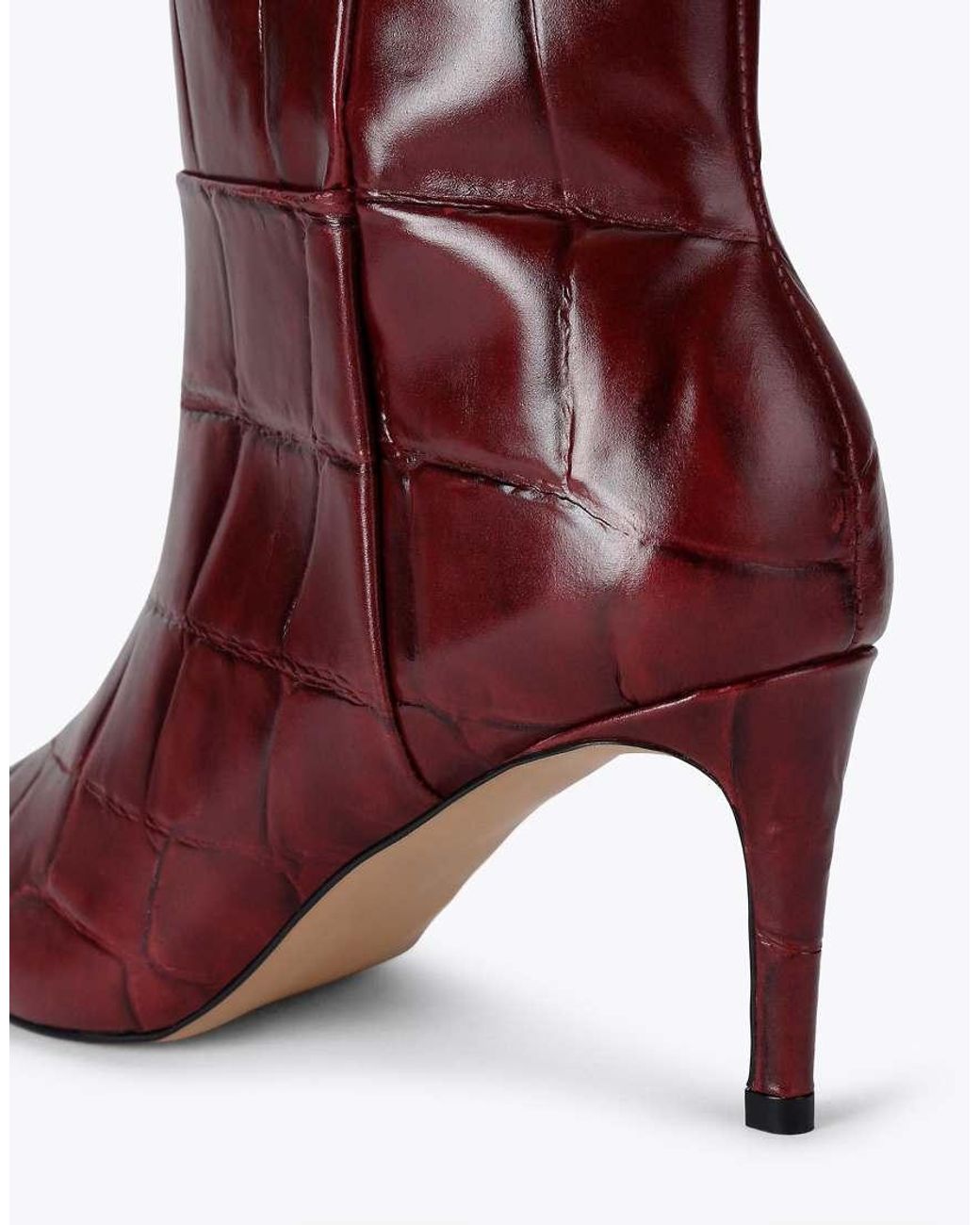 KG by Kurt Geiger Purple Strict Boot Mid Ankle Boots