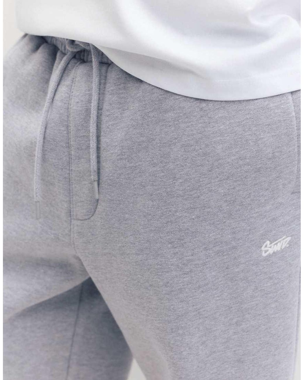 Joggers Mélange di Pull&Bear in White da Uomo
