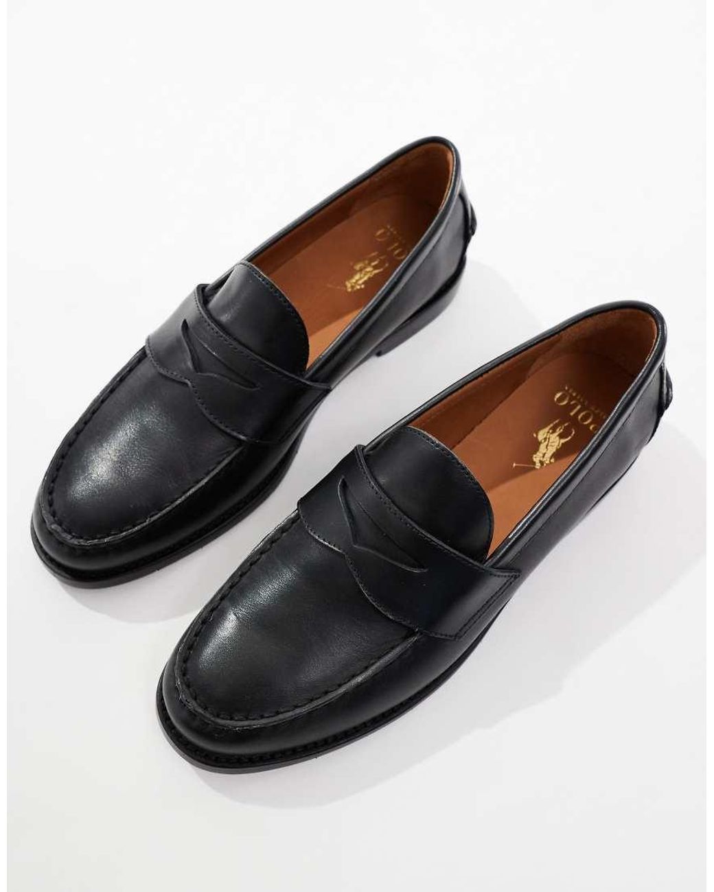 Polo leather loafers hotsell
