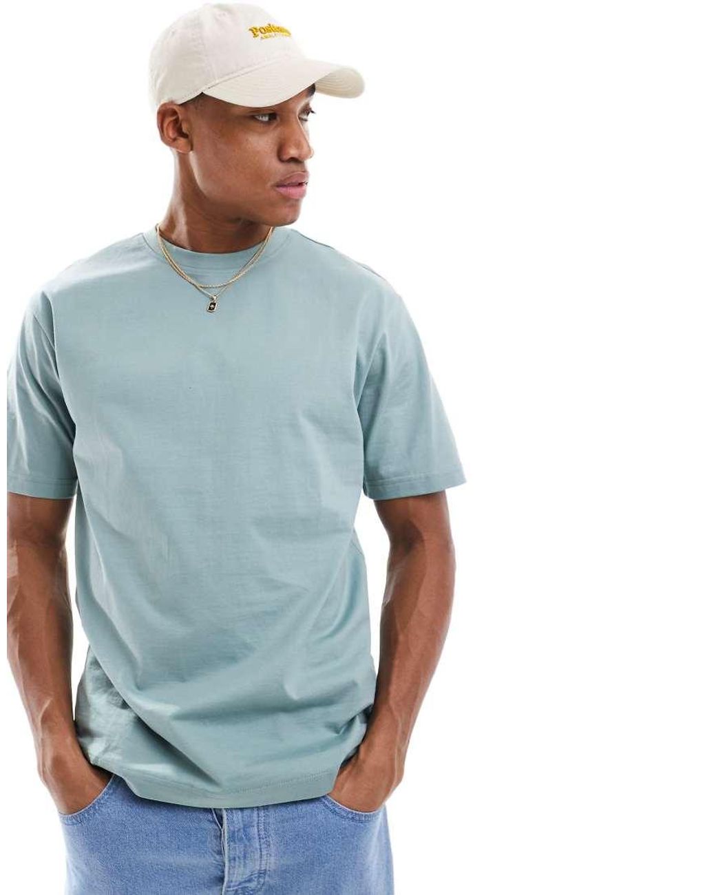 Only & Sons Blue Relaxed Fit T-Shirt for men