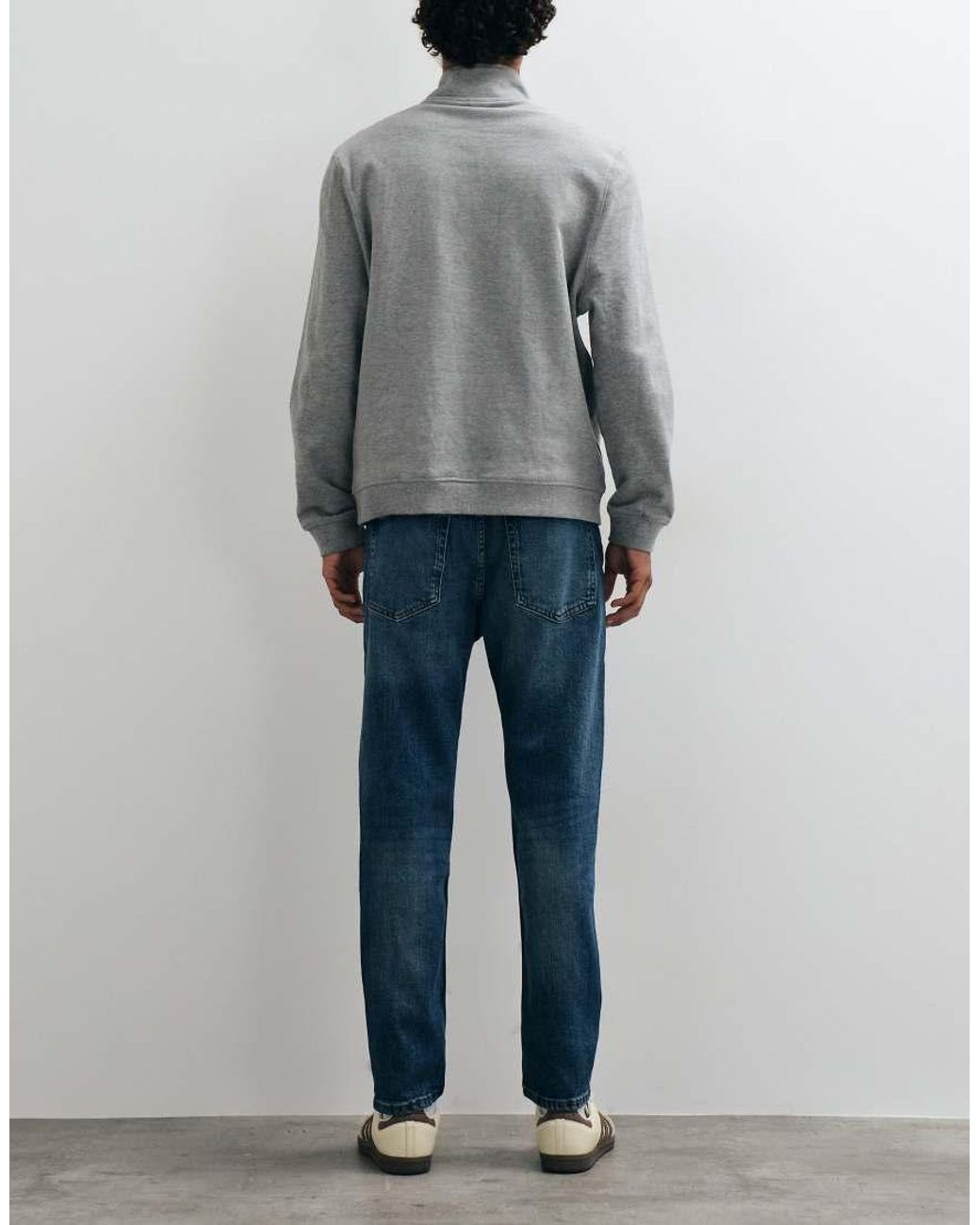 Mango Blue Tapered Jeans for men
