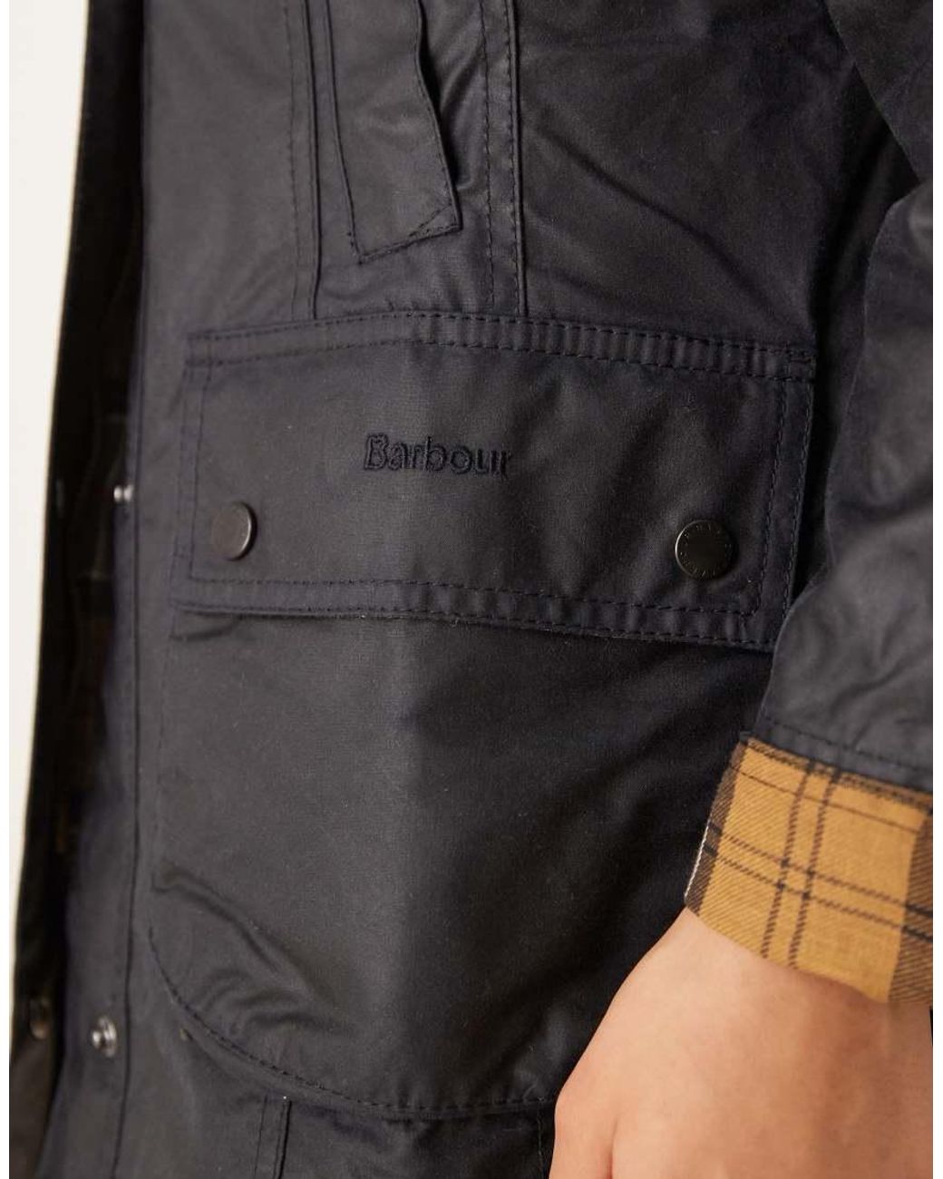 Barbour Blue Beadnell Wax Jacket