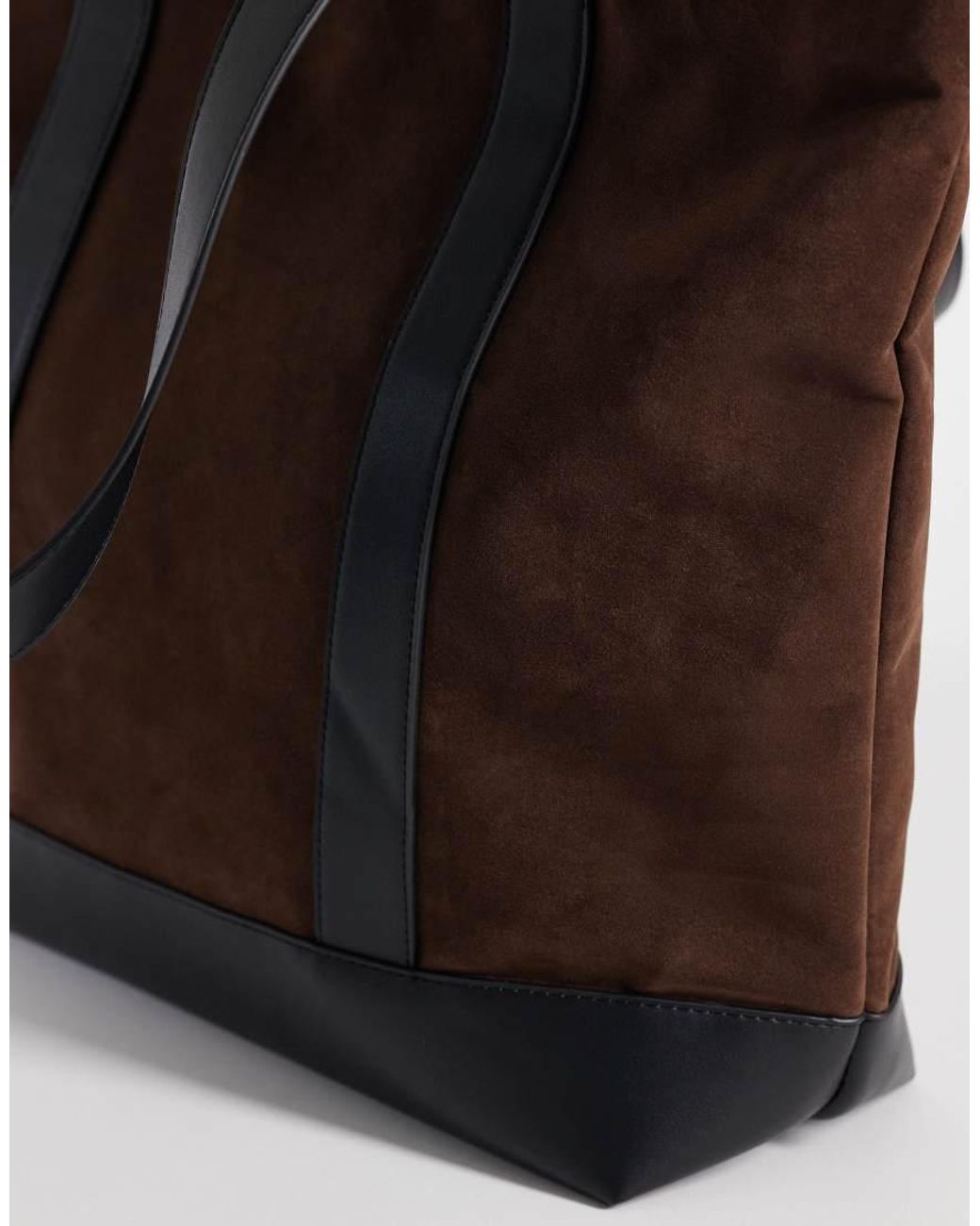 ASOS White Faux Suede Tote Bag for men