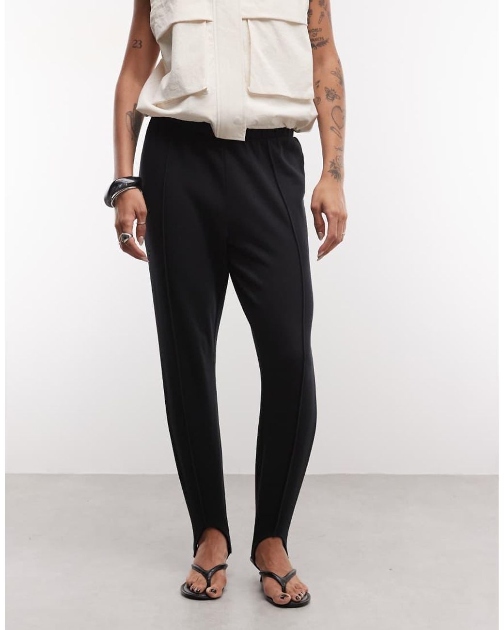 Joggers Con Estribo En ASOS de color White