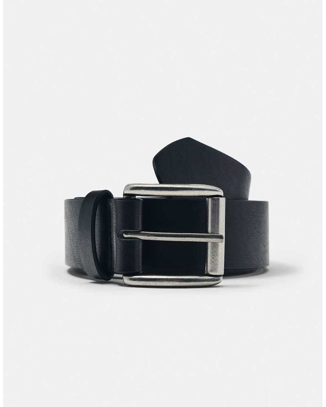 Pull&Bear Green Leather-Effect Belt for men