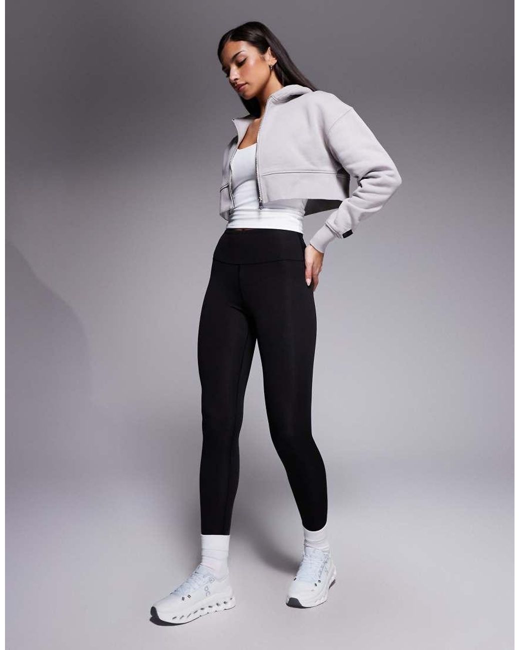 4505 Gray Icon Rest Day Heavyweight 440gsm Cotton Zip Up Boxy Crop Hoodie