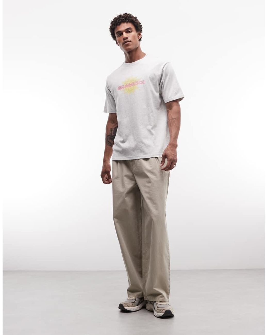 Gramicci White Grammici Graphic Print T-Shirt for men