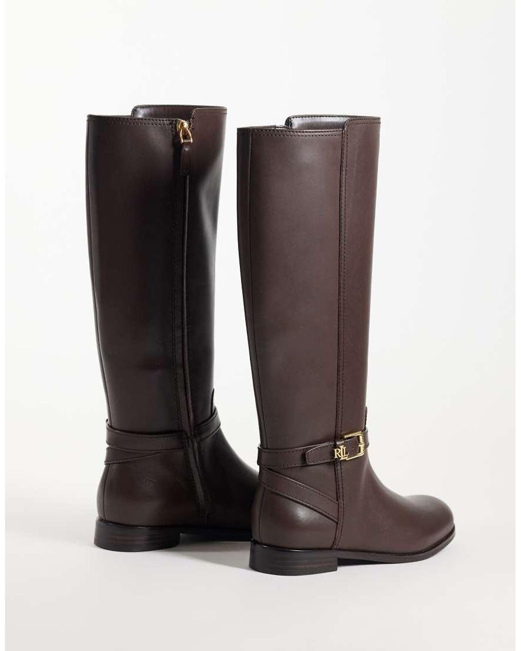 Ralph Lauren Brown Brooke Knee High Boot