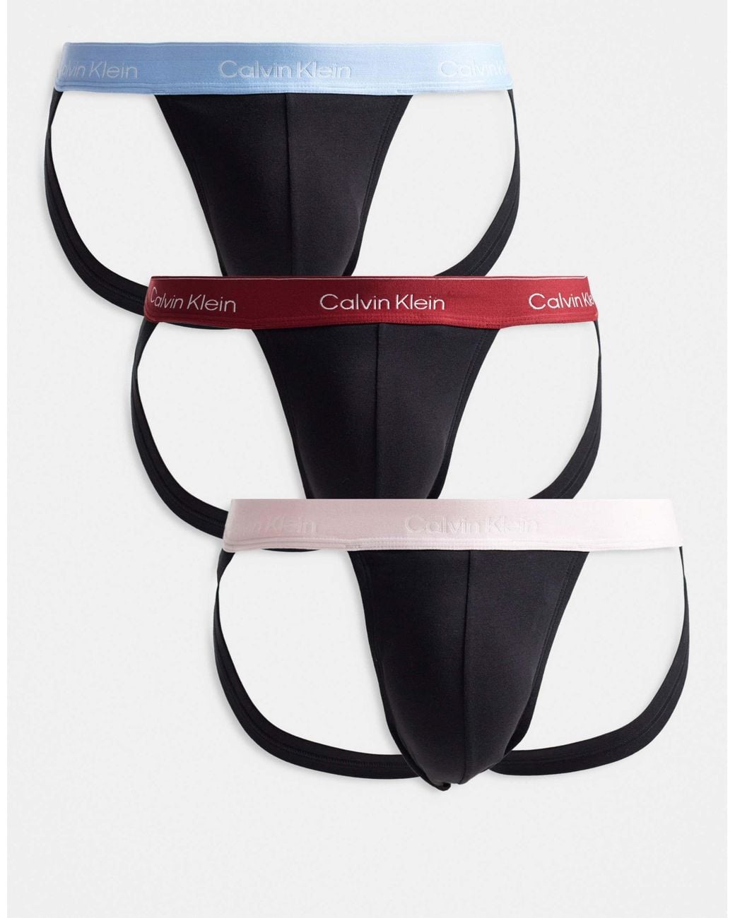 Calvin Klein Multicolor Icon Cotton Stretch 3 Pack Jock Straps for men