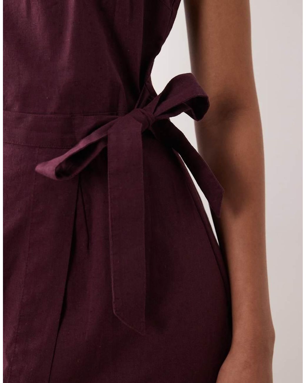 Nobody's Child Purple Kourtney Wrap Front Tie Detail Mini Dress Deep