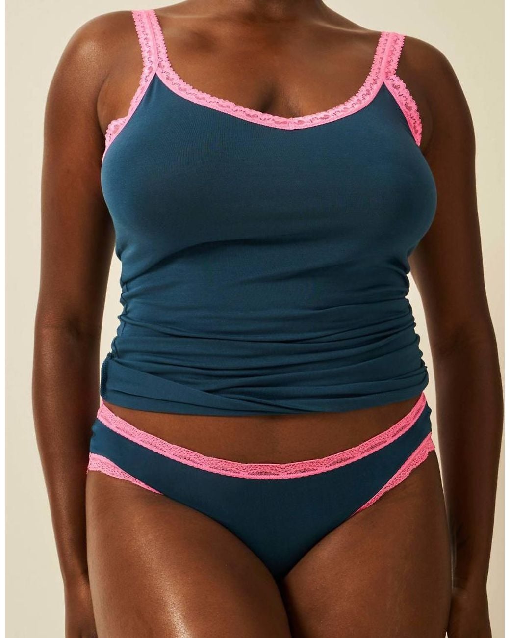Stripe & Stare Blue Lace Cami