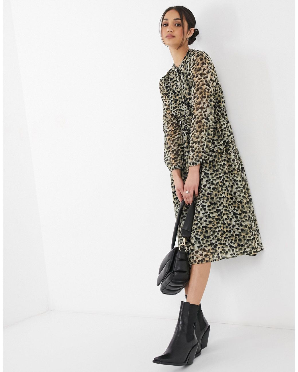 Whistles brushed leopard dress cheap