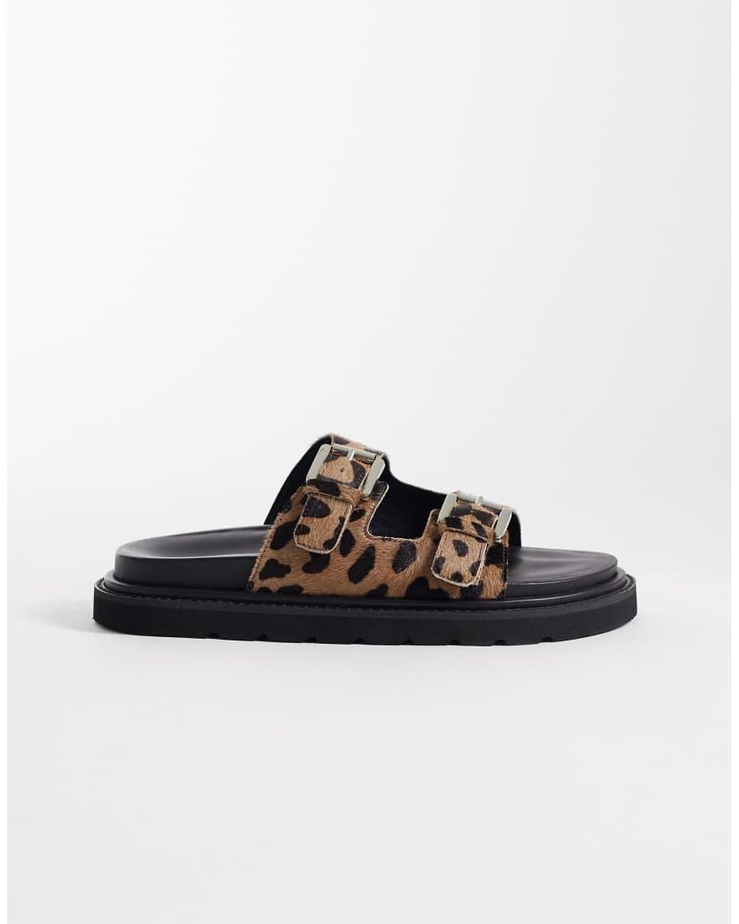 Walk London Black Budapest Double-strap Sandals