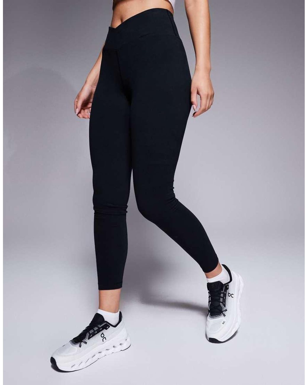 4505 Blue Hourglass Icon Wrap Waist Yoga legging