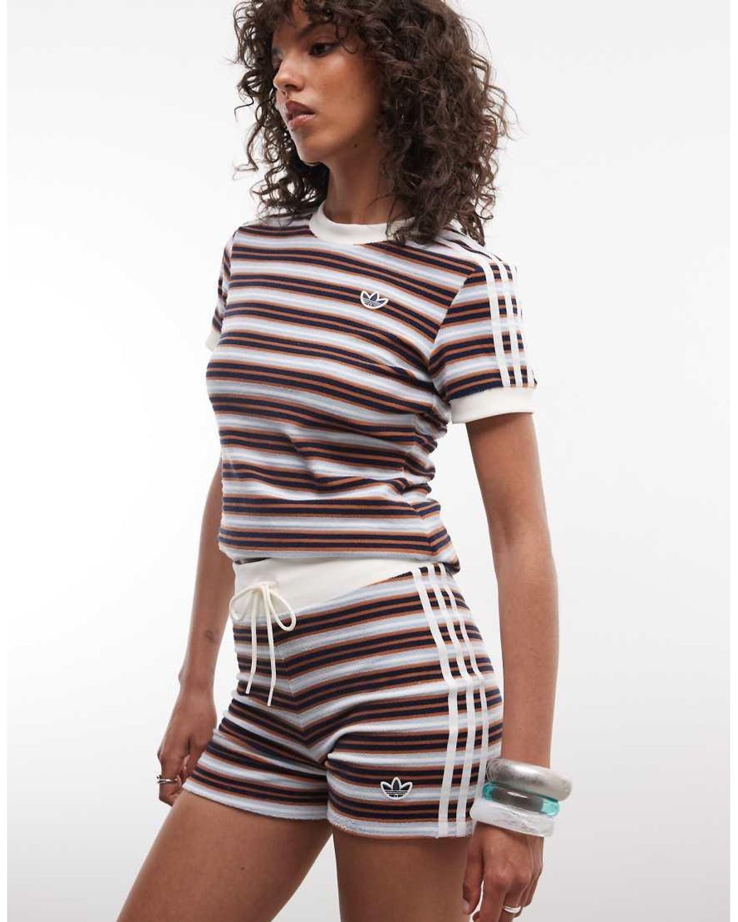Adidas Originals White Terry Towelling Shorts