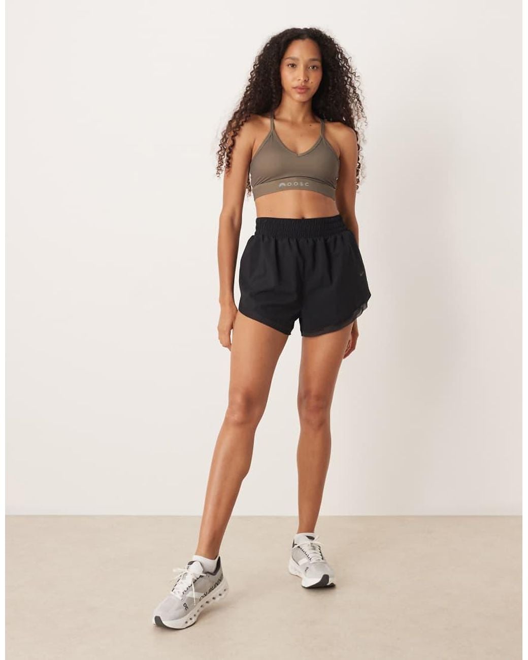 OOSC Black Medium Support Infinite Sports Bra