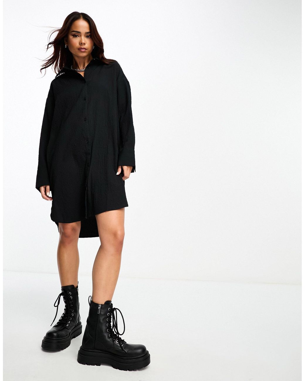Monki oversized shirt dress top