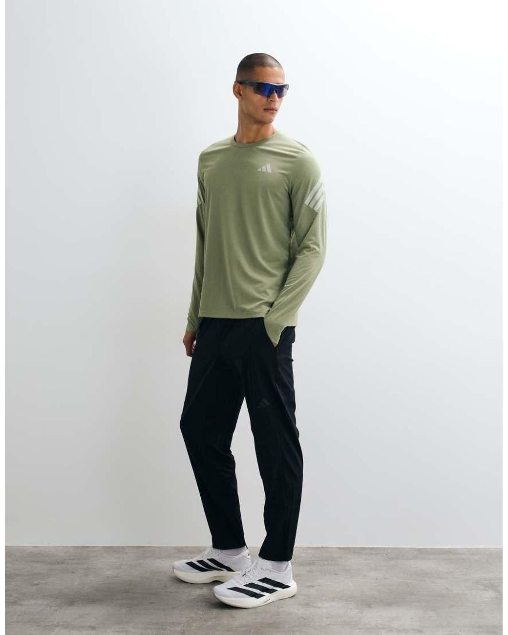 Adidas Originals Green Adidas Running Adi365 Long Sleeve Top for men