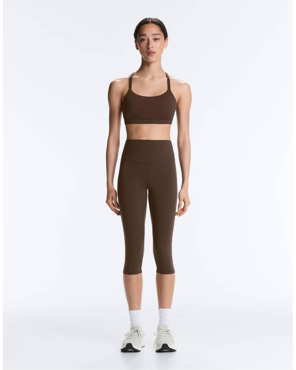 Oysho White Comfortlux High-Rise 40Cm Caprileggings