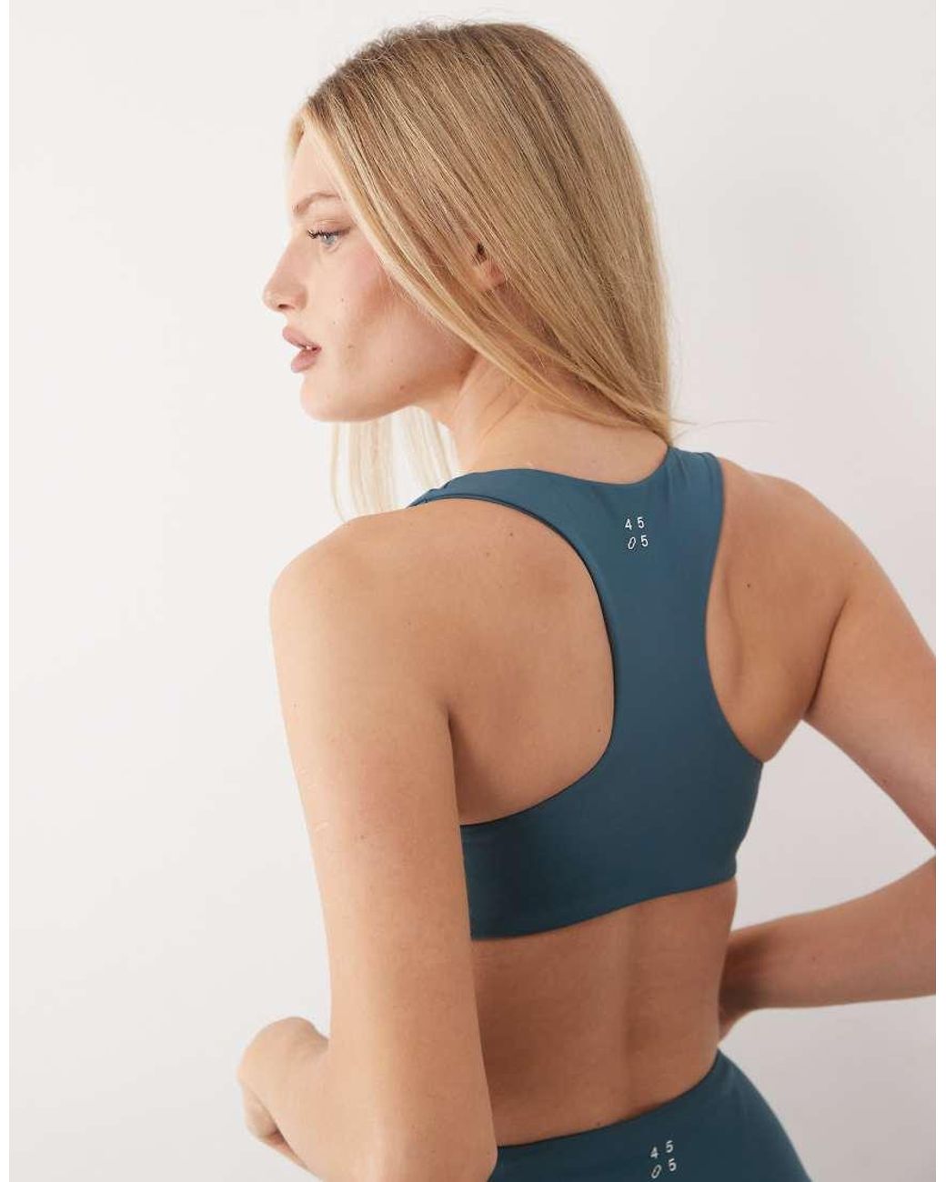 4505 Blue Active Medium Support Sports Bra With Removable Padding