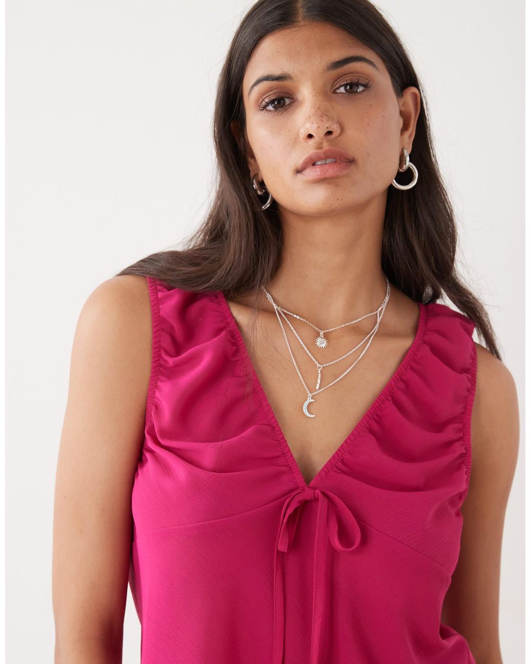 Collusion Pink Babydoll Chiffon Cami