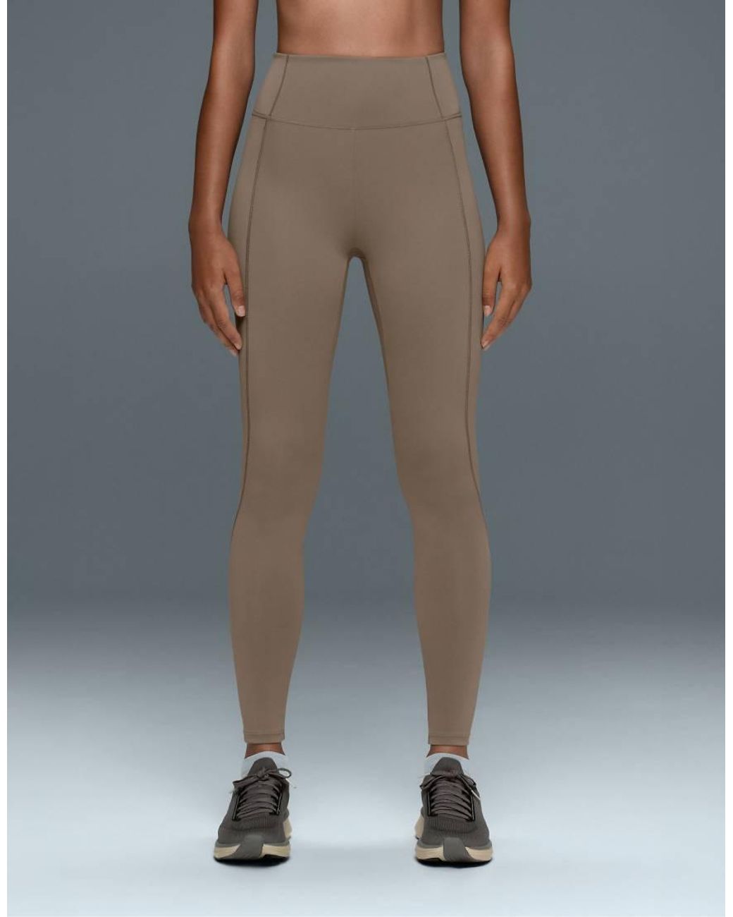 Oysho Gray Rapid Dry High-Rise Pocket Leggings