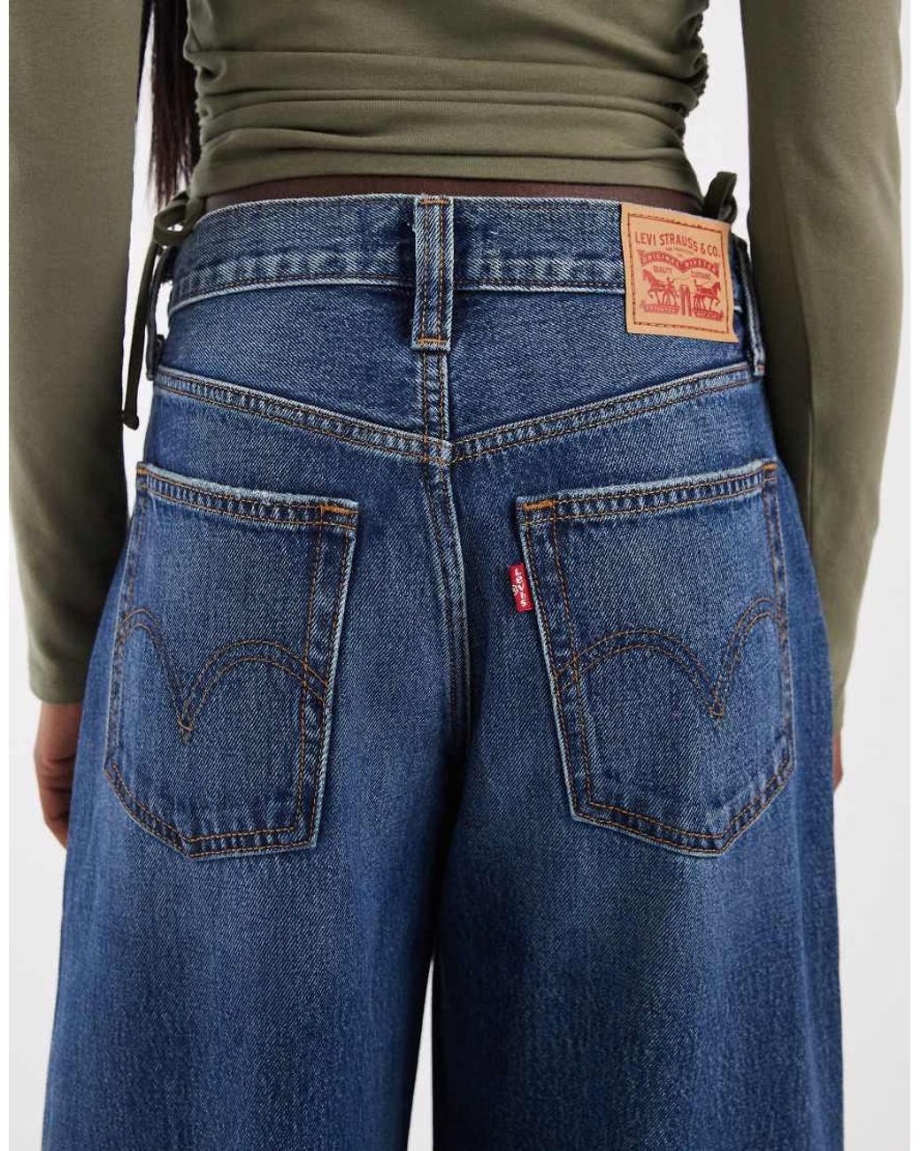 Vaqueros Balloon De Talle Medio En Lavado Medio-Azul Levi's de color Blue