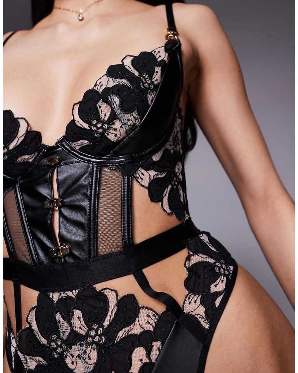 Body Dark Side De Ann Summers de color Black
